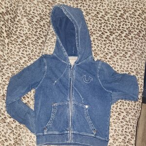 True Religion Blue Hoodie Sweatshirt